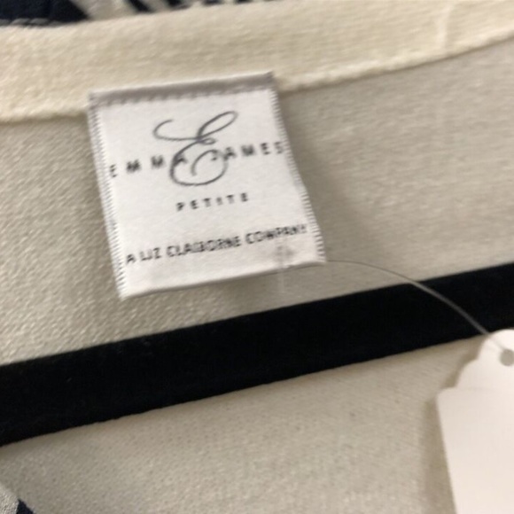Emma James By Liz Claiborne,Woman,Two Sweaters $16 Each,Black,White,Sz S,VNeck.! - Picture 8 of 12
